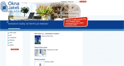 Desktop Screenshot of okna-jakes.cz